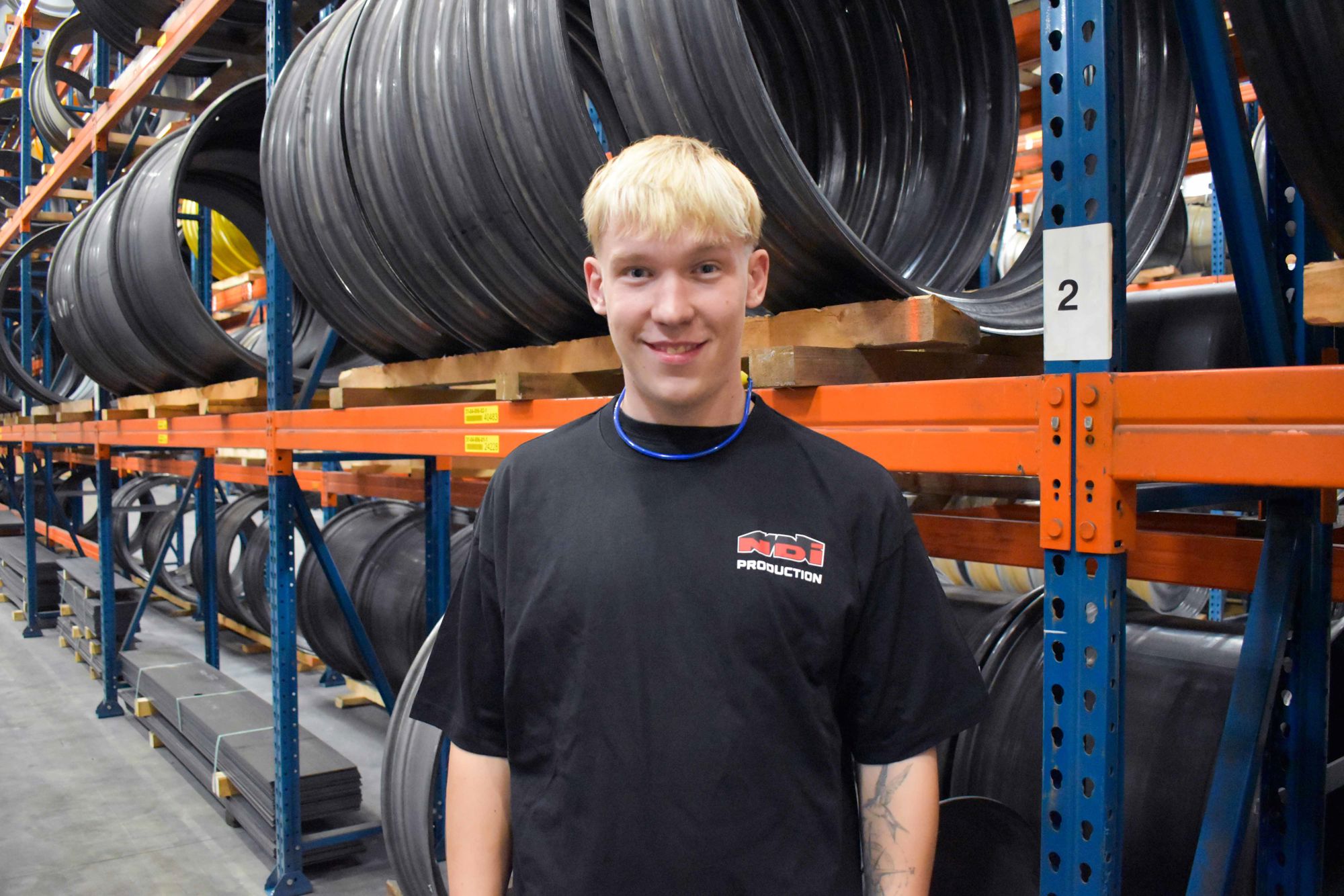 Malthe Kobstrup skal i lære som smed ved NDI Wheel Production i Brørup.