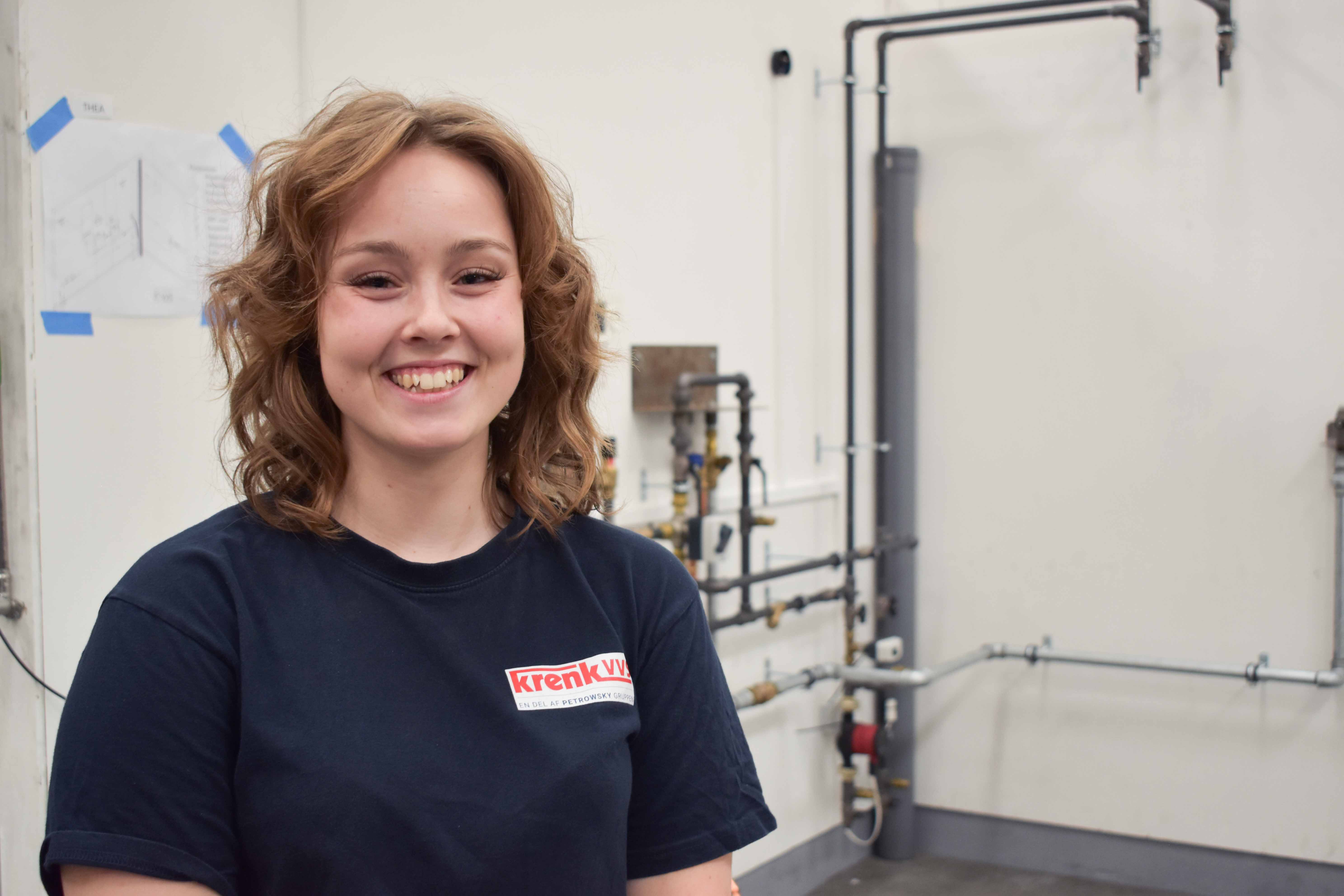 VVS-energispecialist Thea Qvist opnåede tre 12-taller til sin svendeprøve.
