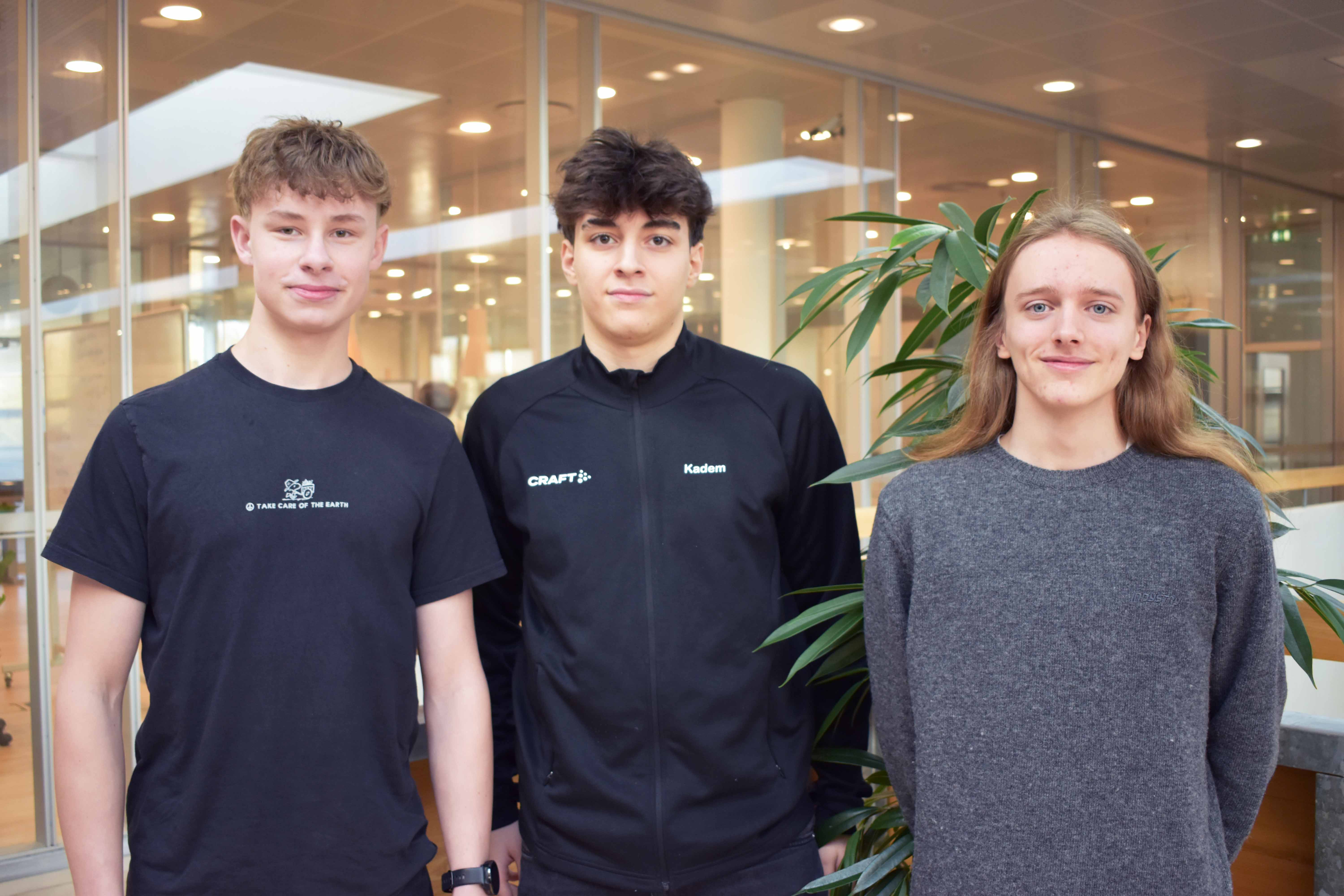 Storm Franzen, Kadem Badr og Malte Schøler fra HANSENBERG Tekniske Gymnasium er tre af Danmarks mest talentfulde unge sportsudøvere