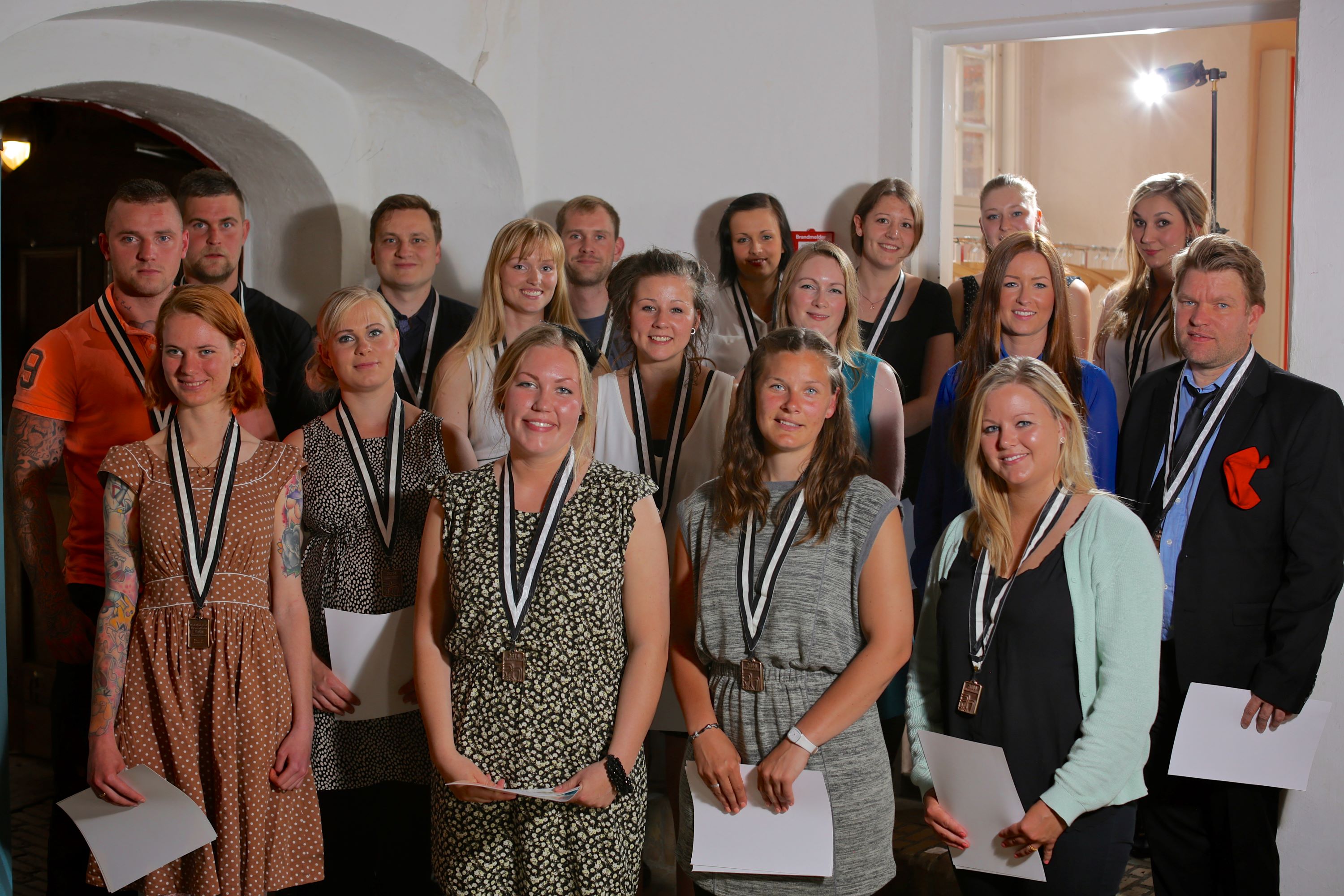 Modtagere af Hansenberg-medaljen på Koldinghus i 2014