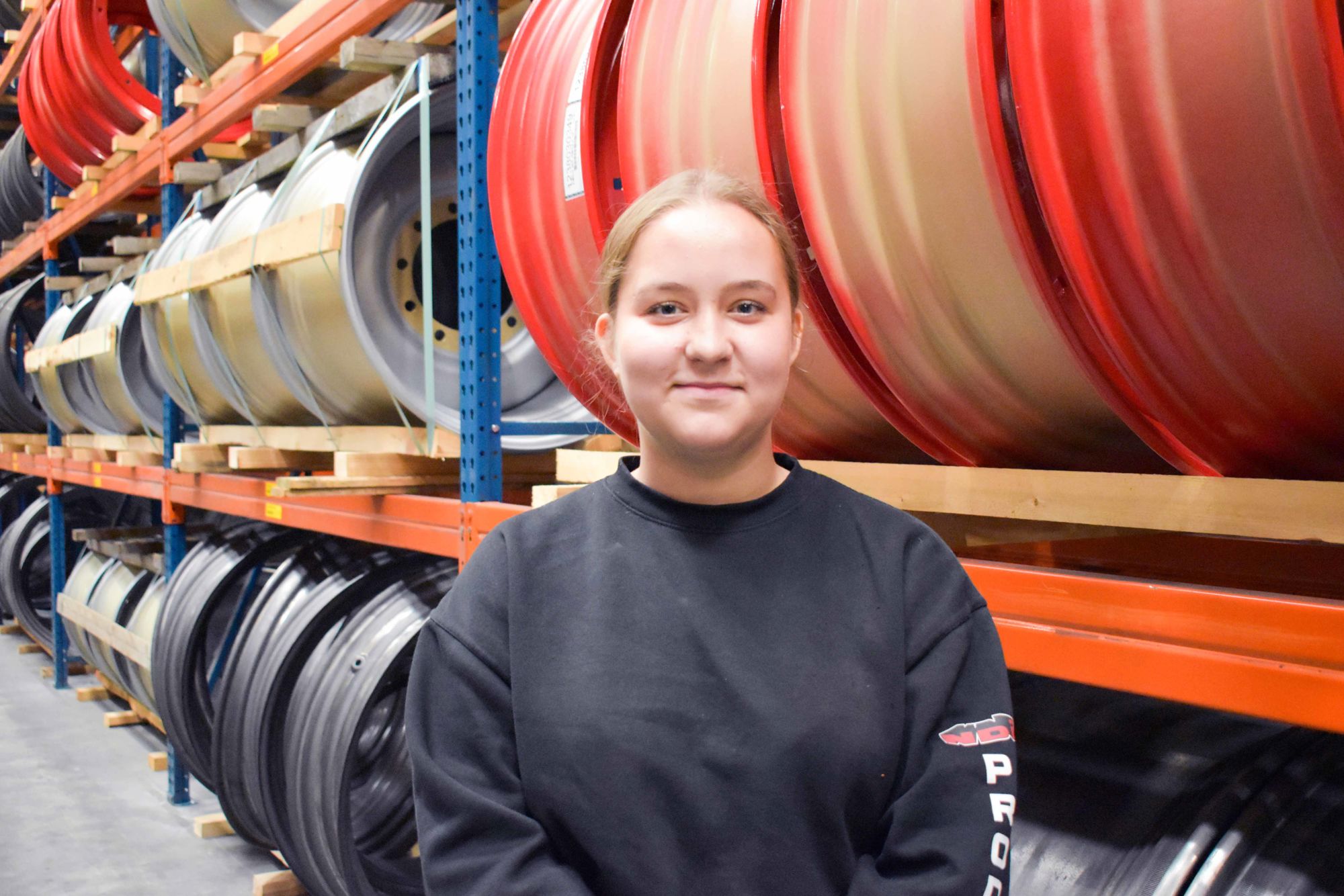 Malou Kraak er smedelærling på HANSENBERG og hos NDI Wheel Production i Brørup.