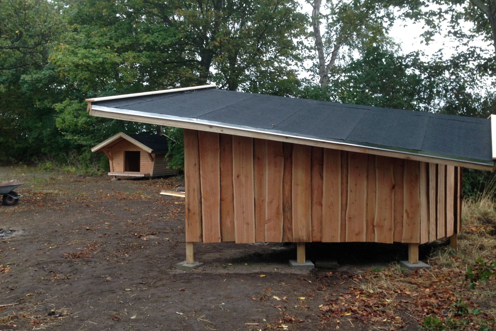 Tømrereleverne på Hansenberg bygger også shelters - kontakt Hansenberg, hvis du er interesseret i at høre mere.