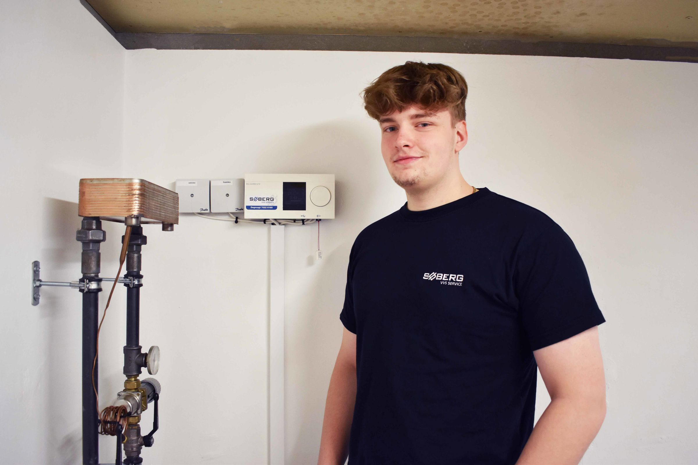 Noah Lindahl Jensen er første EUX-student på uddannelsen til VVS-energispecialist