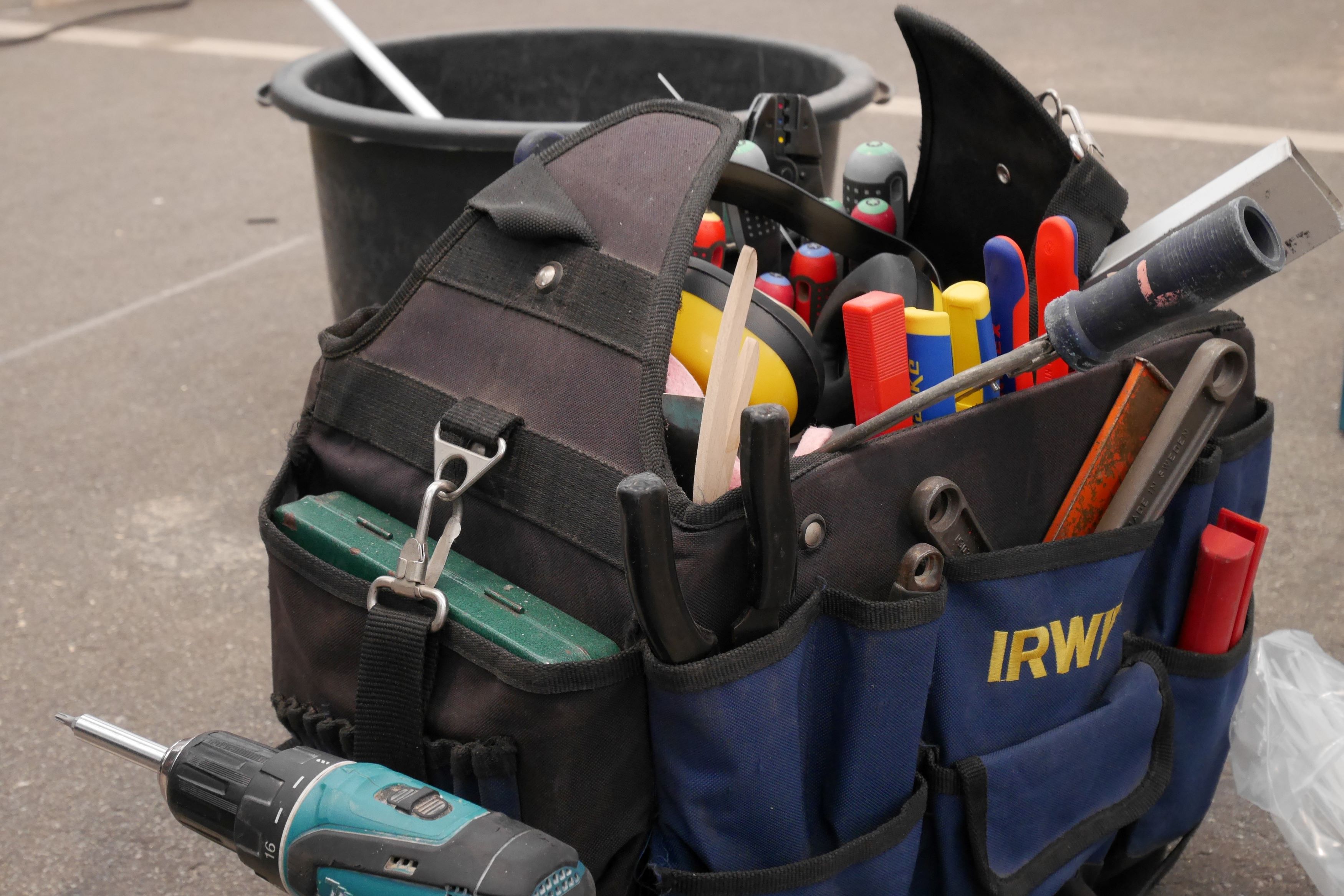 Elektrikerens værkstøjstaske - som de bruger på grundforløbet til elektrikeruddannelsen.
